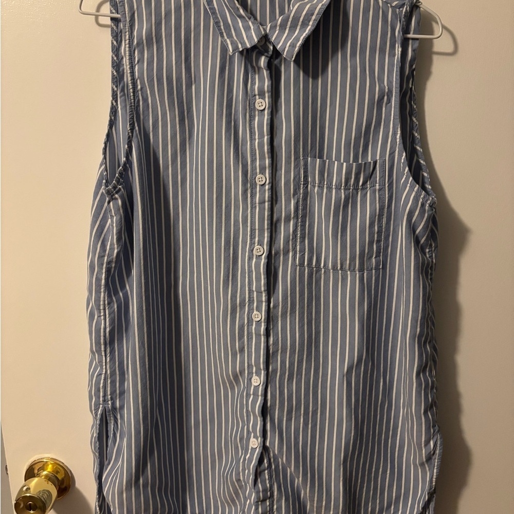 beachlunchlounge Women's Beachy Striped Sleeveless Bathing Suit Cover Up